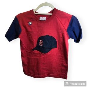 Vintage Boston Red Sox Short Sleeve Shirt Boys Size 6 NWT Embroidered